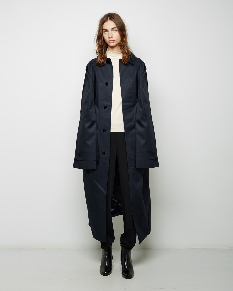 Vetements Cotton Trench Coat in Blue | Lyst