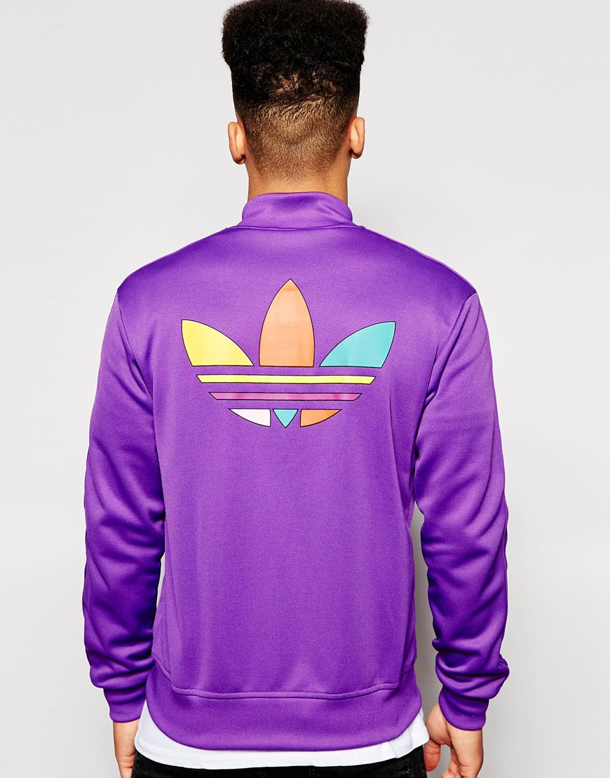 adidas Originals Mono Colour Jacket in Purple for Men - Lyst