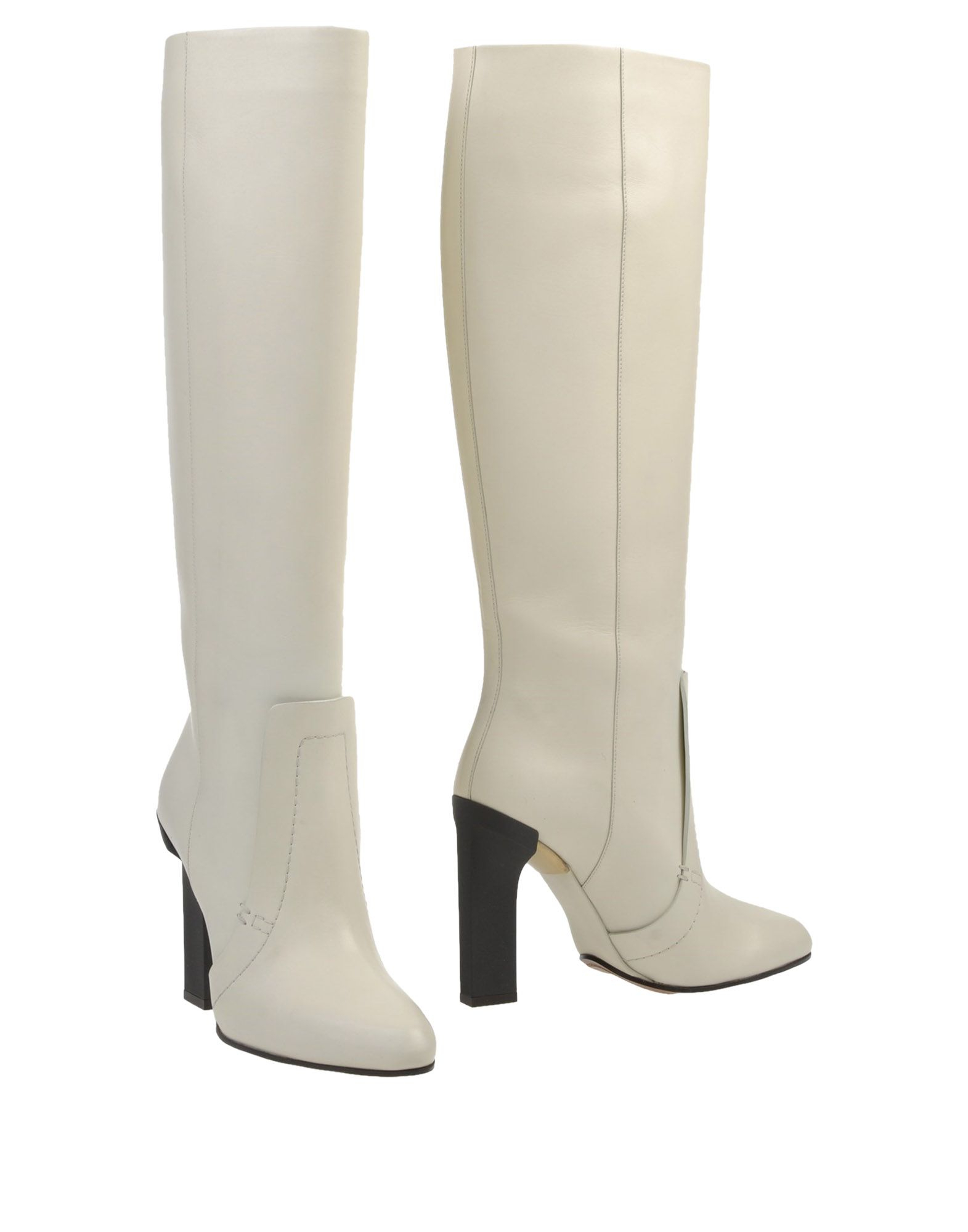 Calvin Klein Leather Boots in Ivory (White) - Lyst