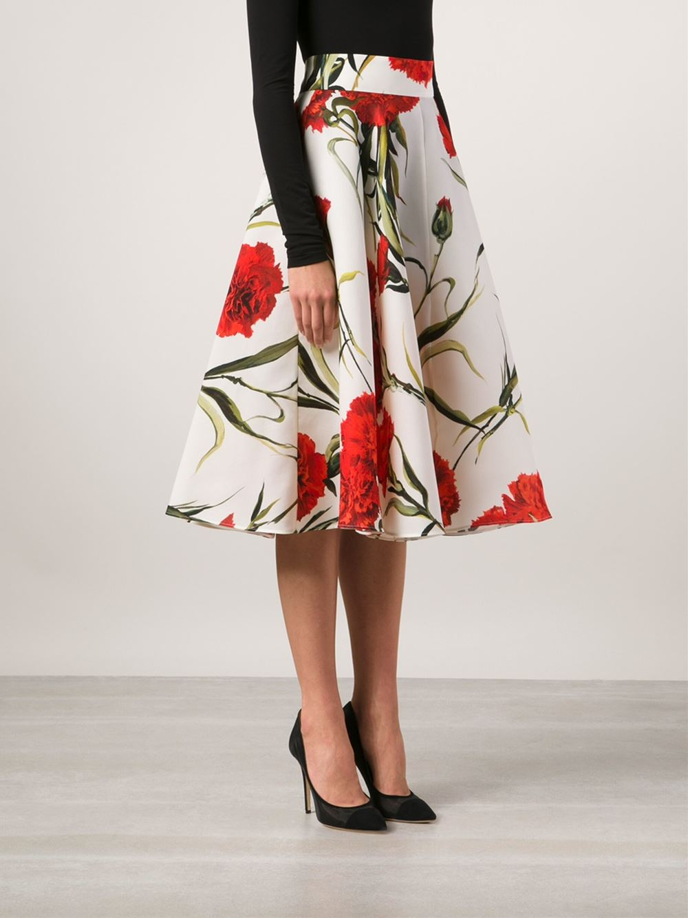 dolce and gabbana midi skirt