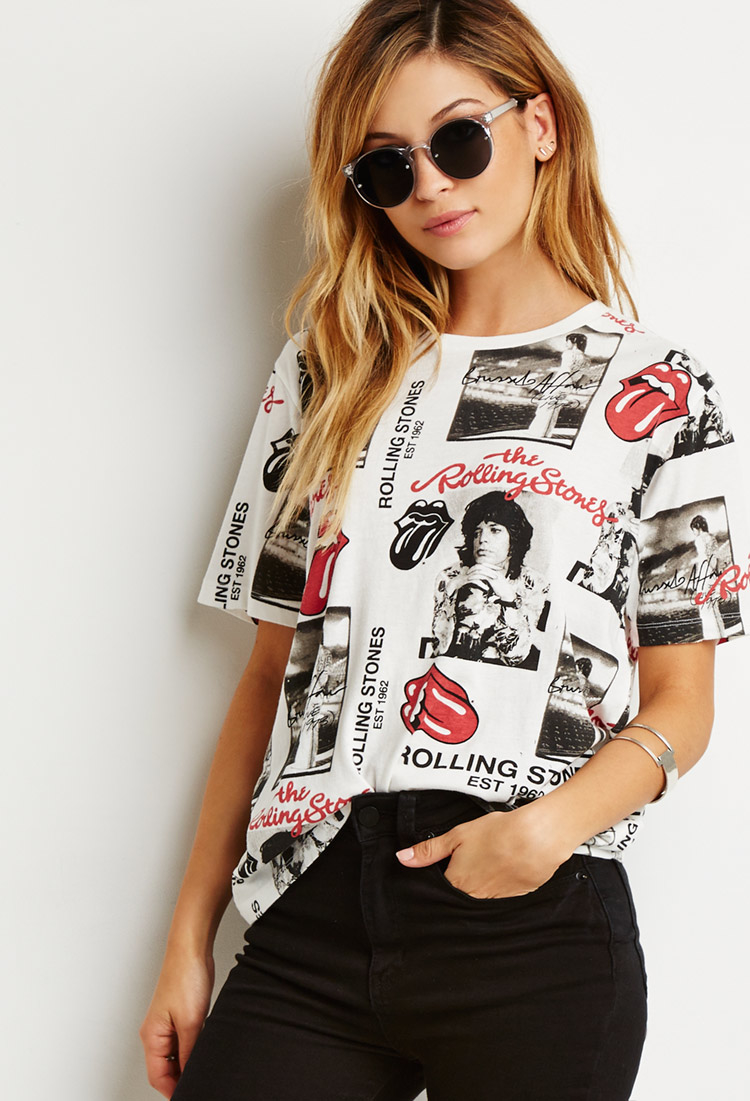 Aliexpress rolling stones t shirt forever 21 sale