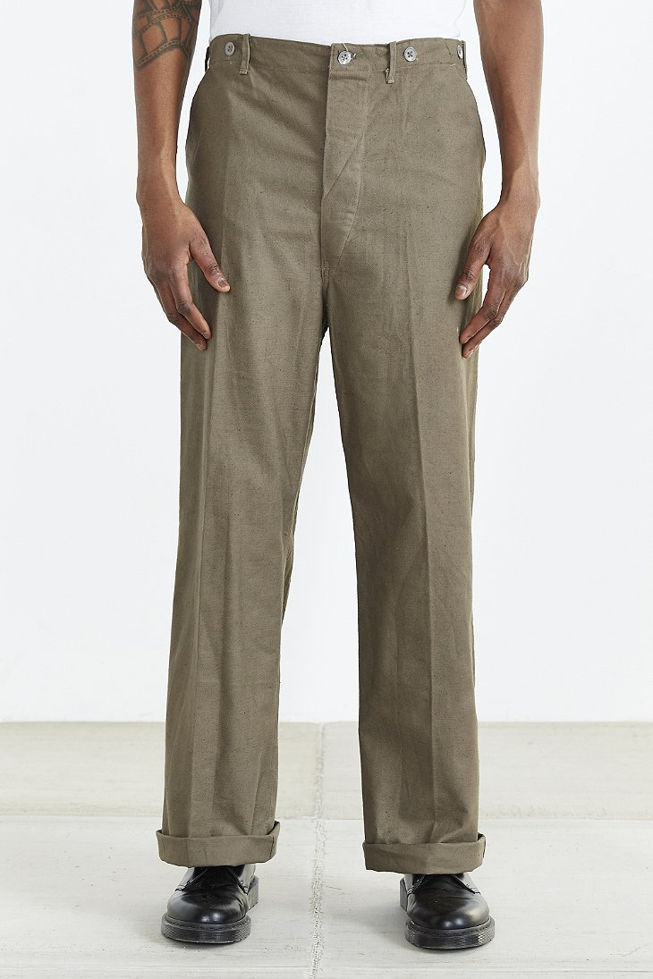 Urban Renewal Cotton Vintage Swedish Buckle Back Pant in Brown for Men ...