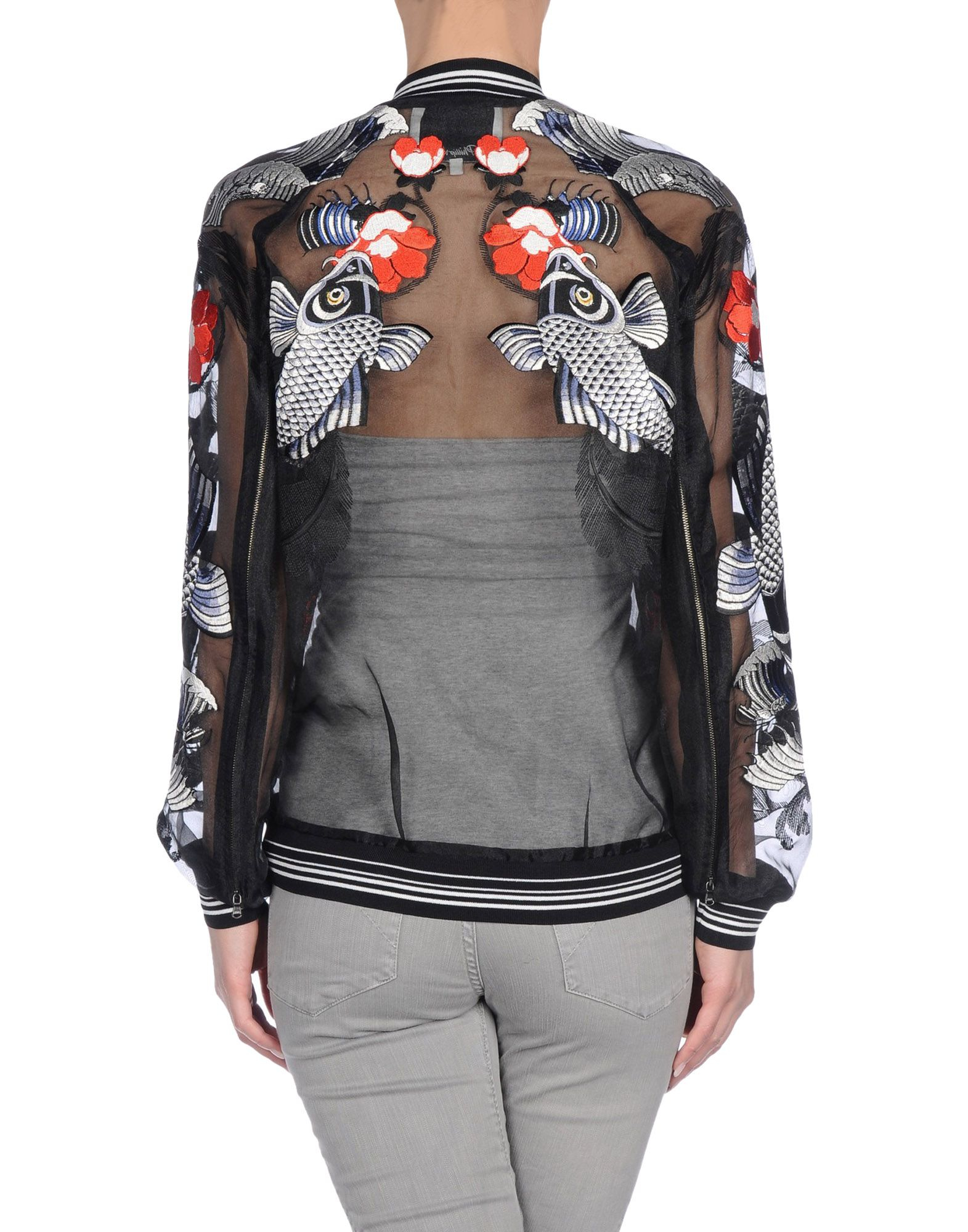3.1 Phillip Lim Synthetic Tattoo Embroidered Organza Jacket in Black Lyst