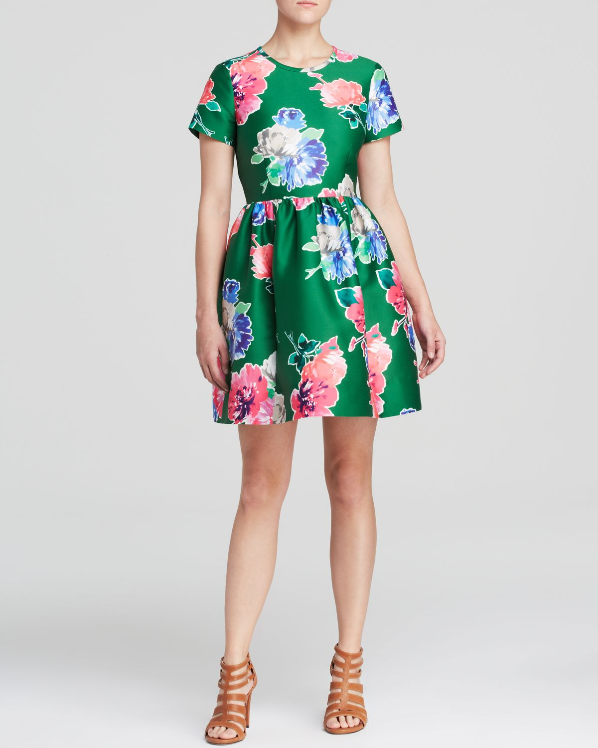 Kate Spade Stelli Floral Print Dress in Green | Lyst