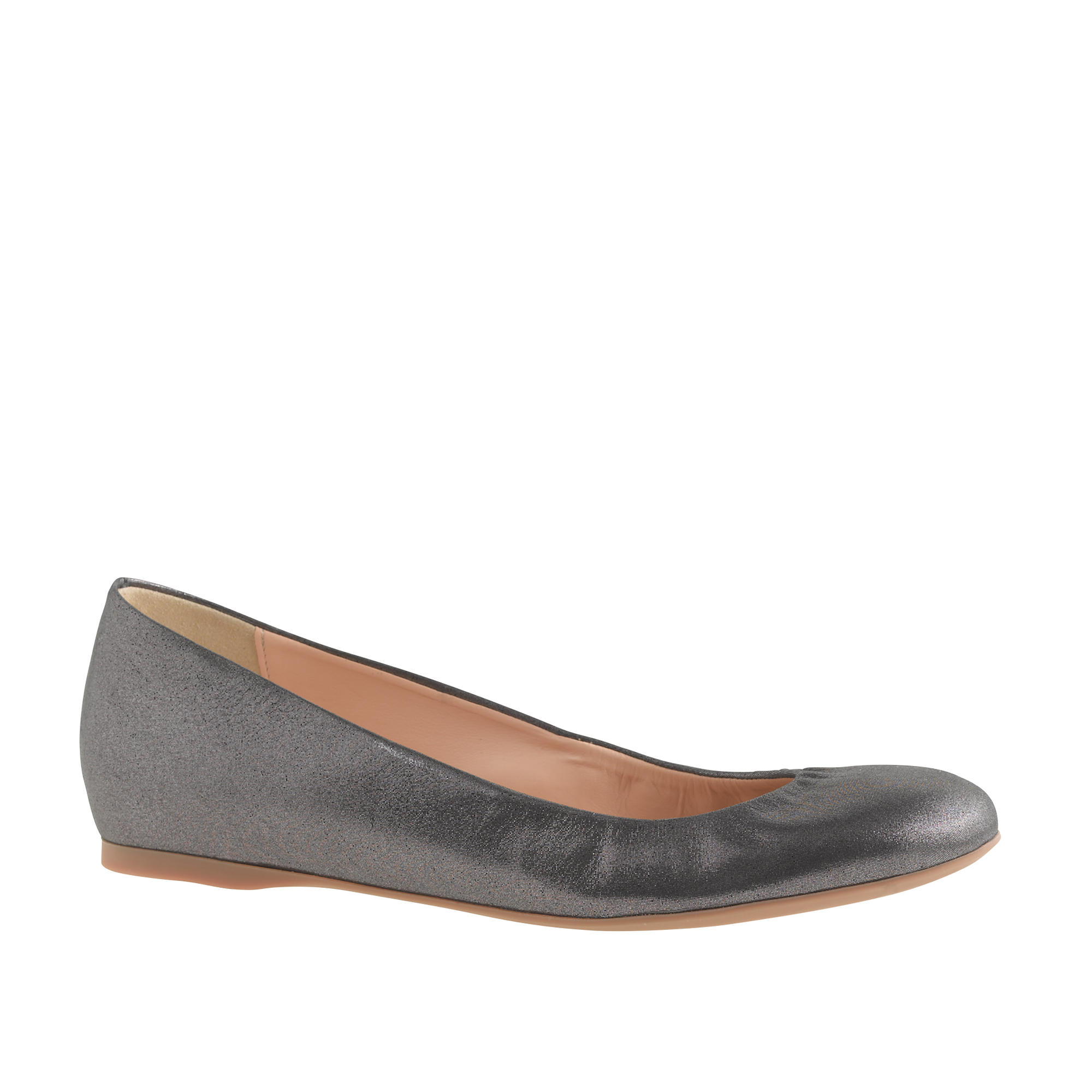 j crew cece shimmer suede ballet flats in metallic lyst j crew cece shimmer suede ballet flats in metallic lyst
