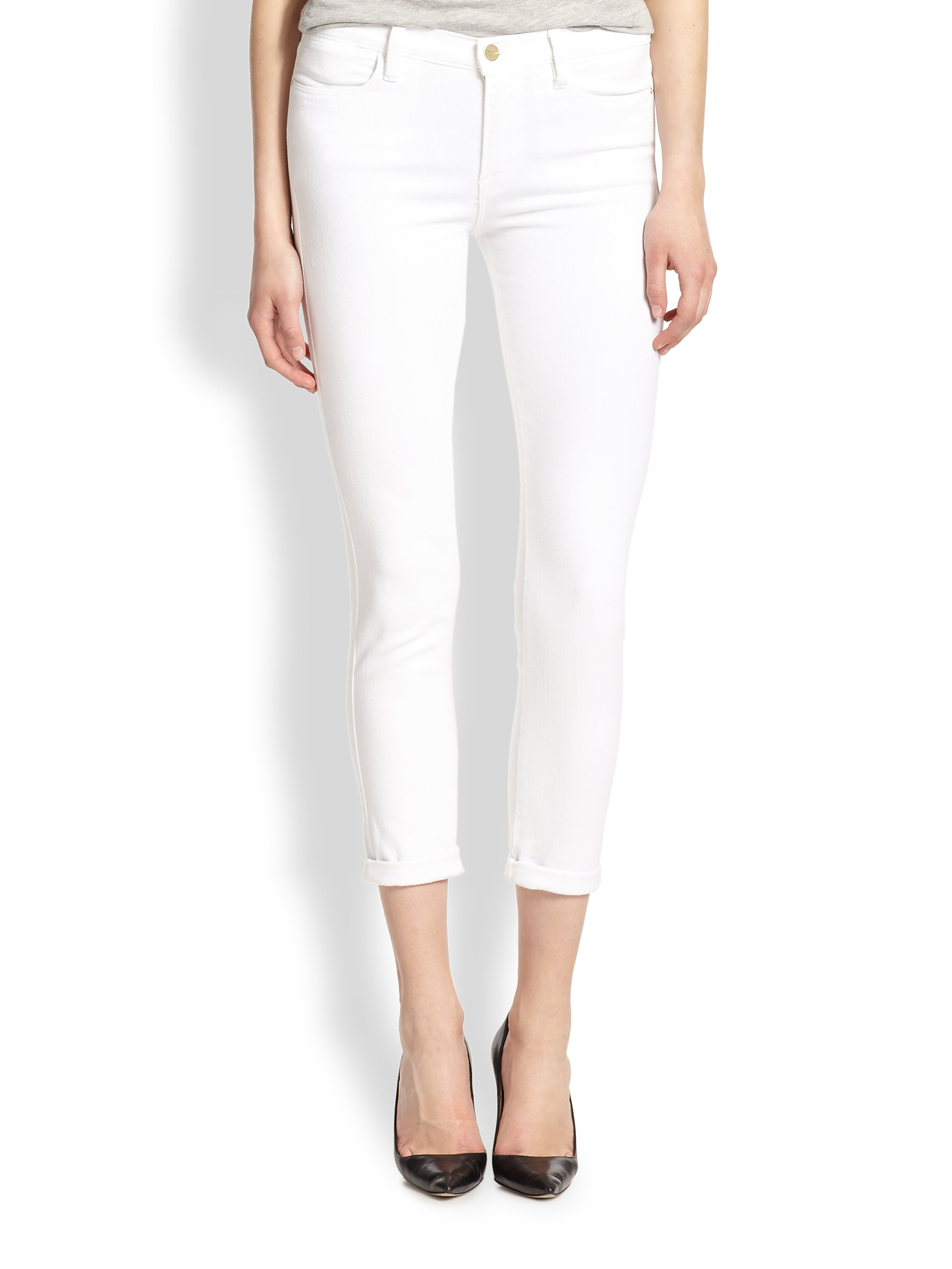 frame le high skinny crop jeans