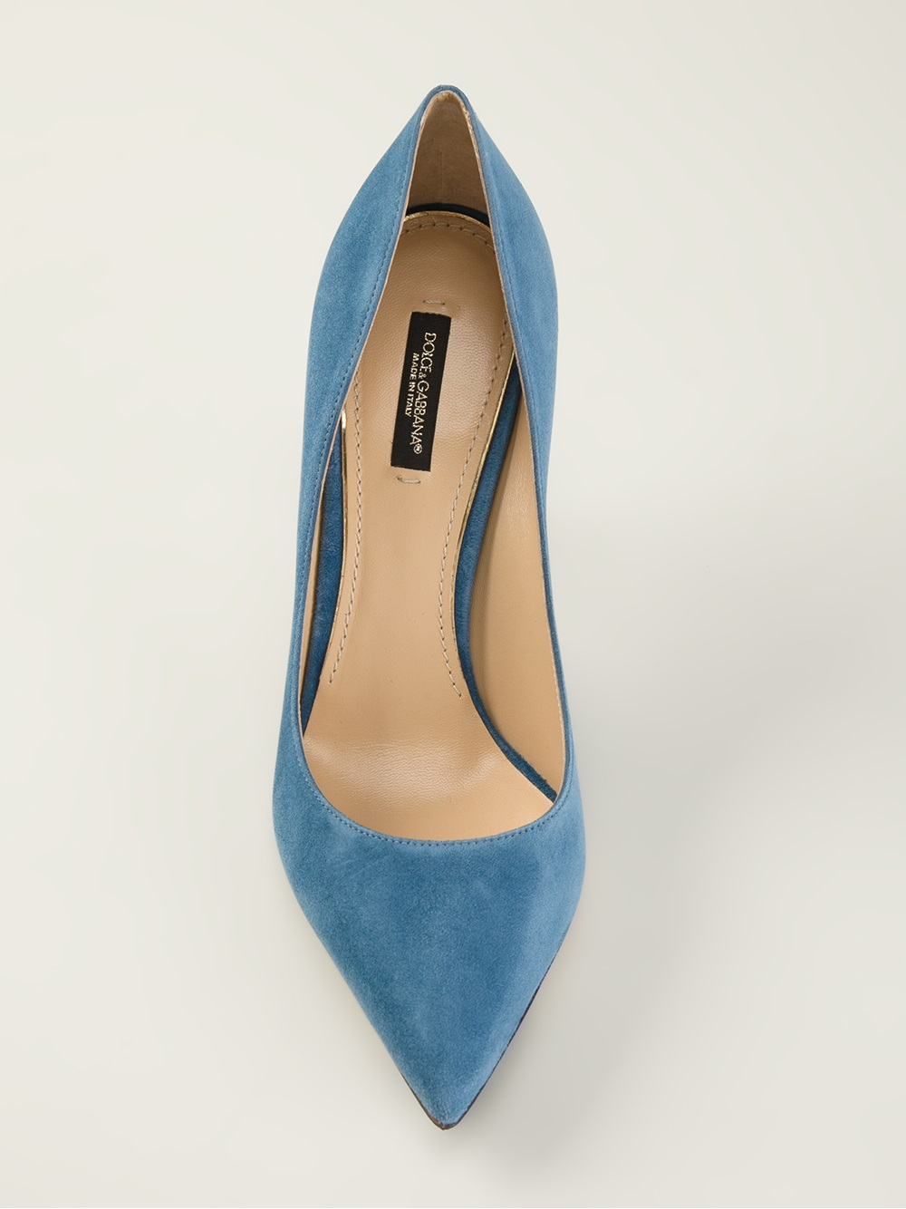 Dolce \u0026 Gabbana Mid Heel Pumps in Blue 