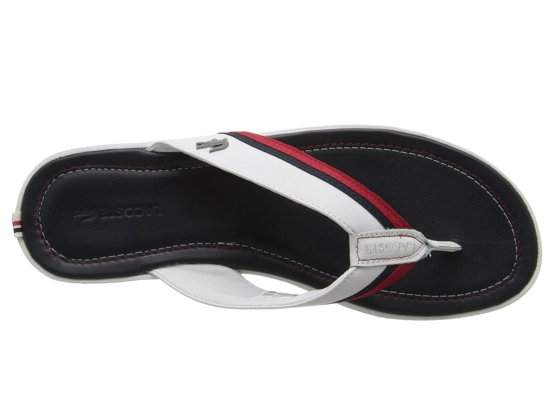 Lacoste Carros 2 Flip Flop Thong Sandal - Off White/Navy - Mens -  Shoplifestyle