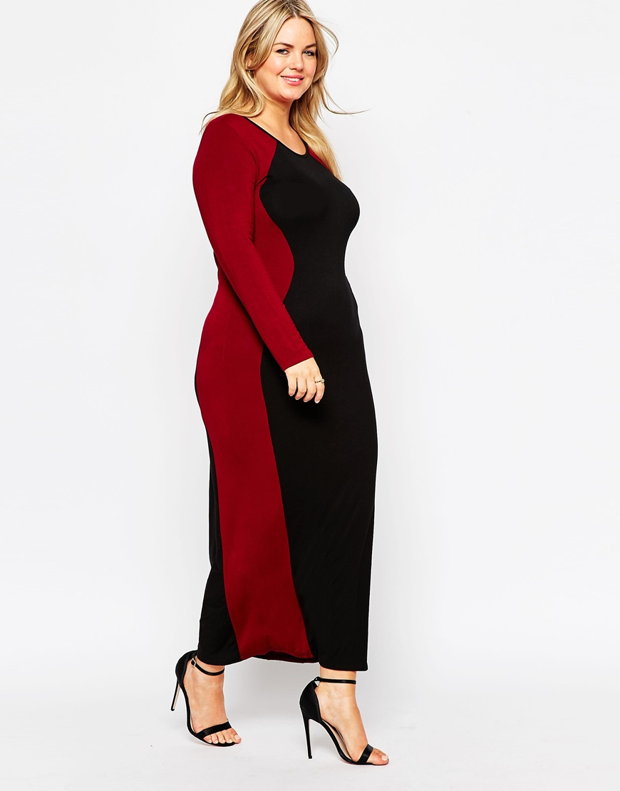 Club L Plus Size Optical Illusion Maxi Dress in Black | Lyst