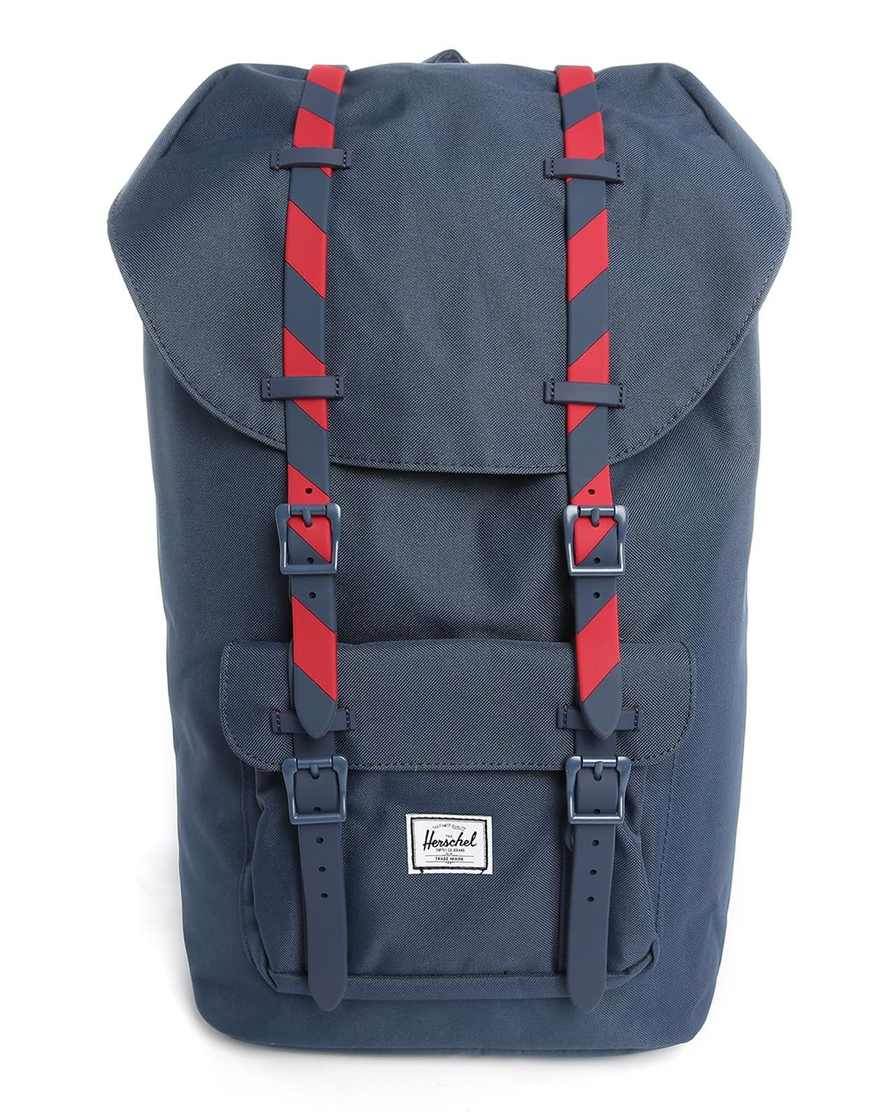 Herschel supply co. Navy Blue Large Little America Backpack With Red