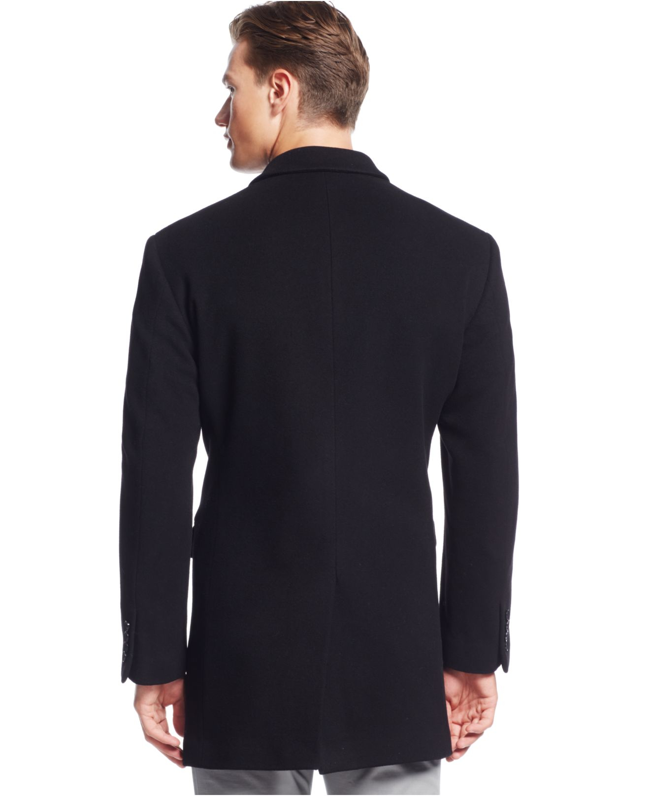 Lyst Calvin Klein Xfit Mellior Extra Slimfit Overcoat in Black for Men