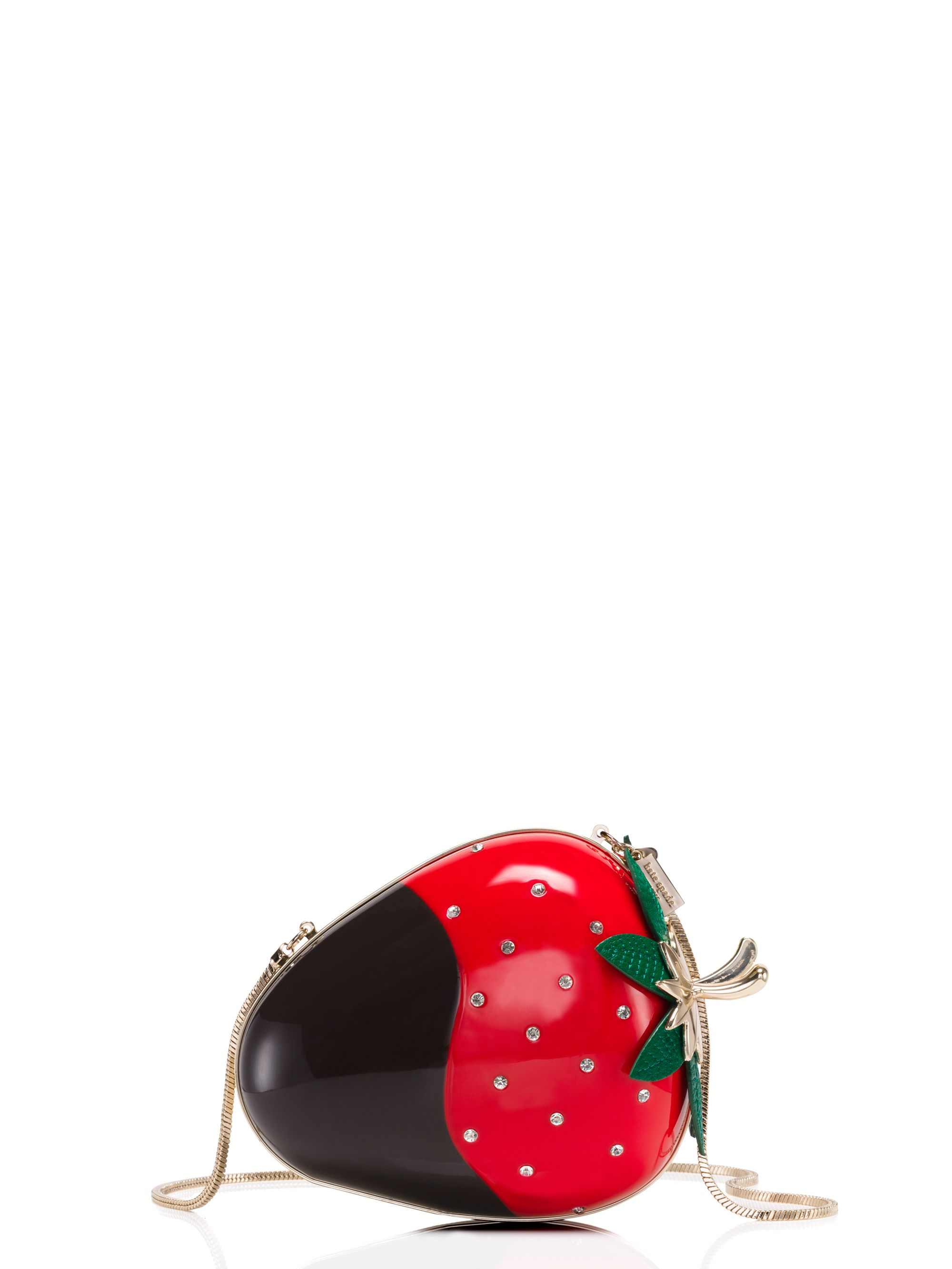 Kate Spade Creme De La Creme Dipped Strawberry Clutch in Black Lyst
