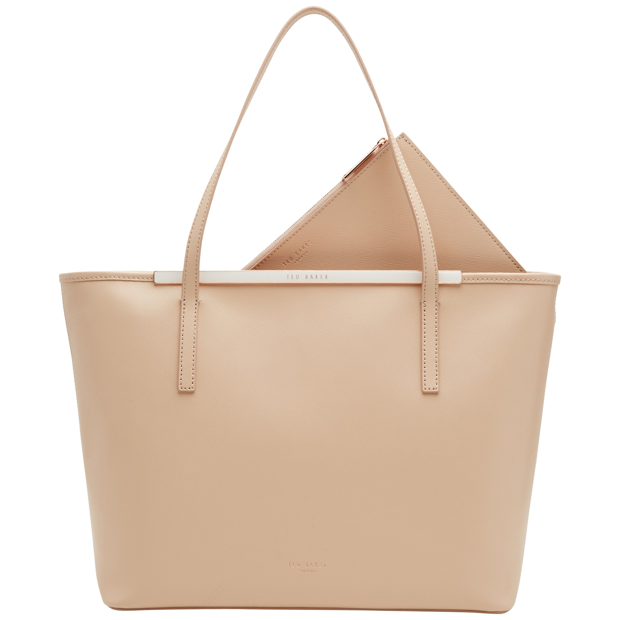 Ted baker Celiaa Crosshatch Leather Shopper Bag in Beige (Taupe) Lyst