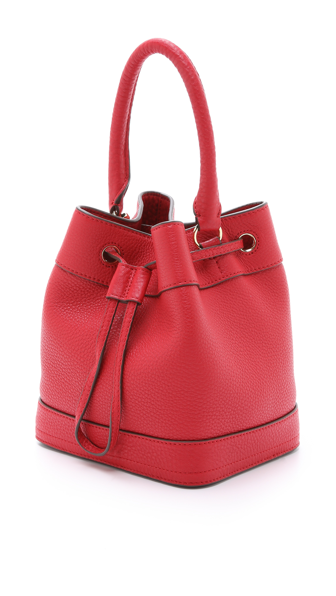 Lyst - Tory Burch Robinson Mini Bucket Bag in Red