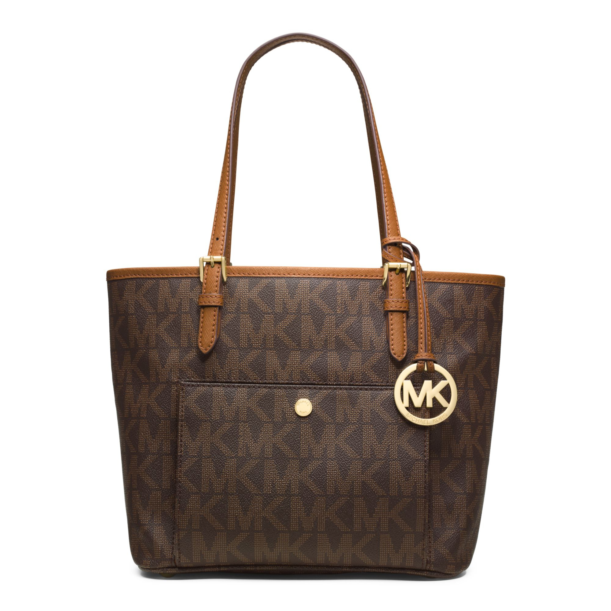 Michael Kors Jet Set Travel Medium Logo Tote in Brown - Lyst