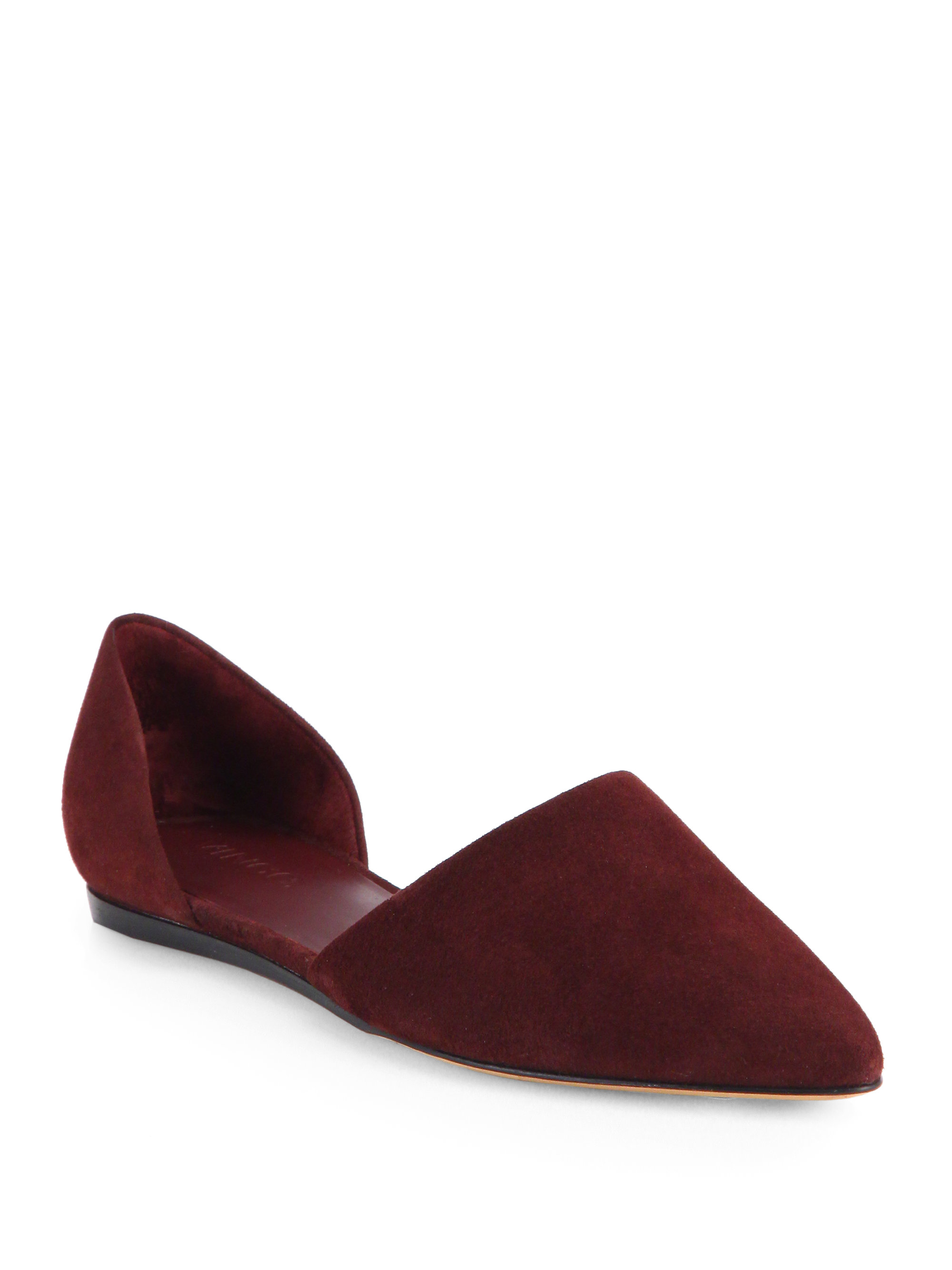 Lyst - Vince Nina Suede D'Orsay Flats in Purple