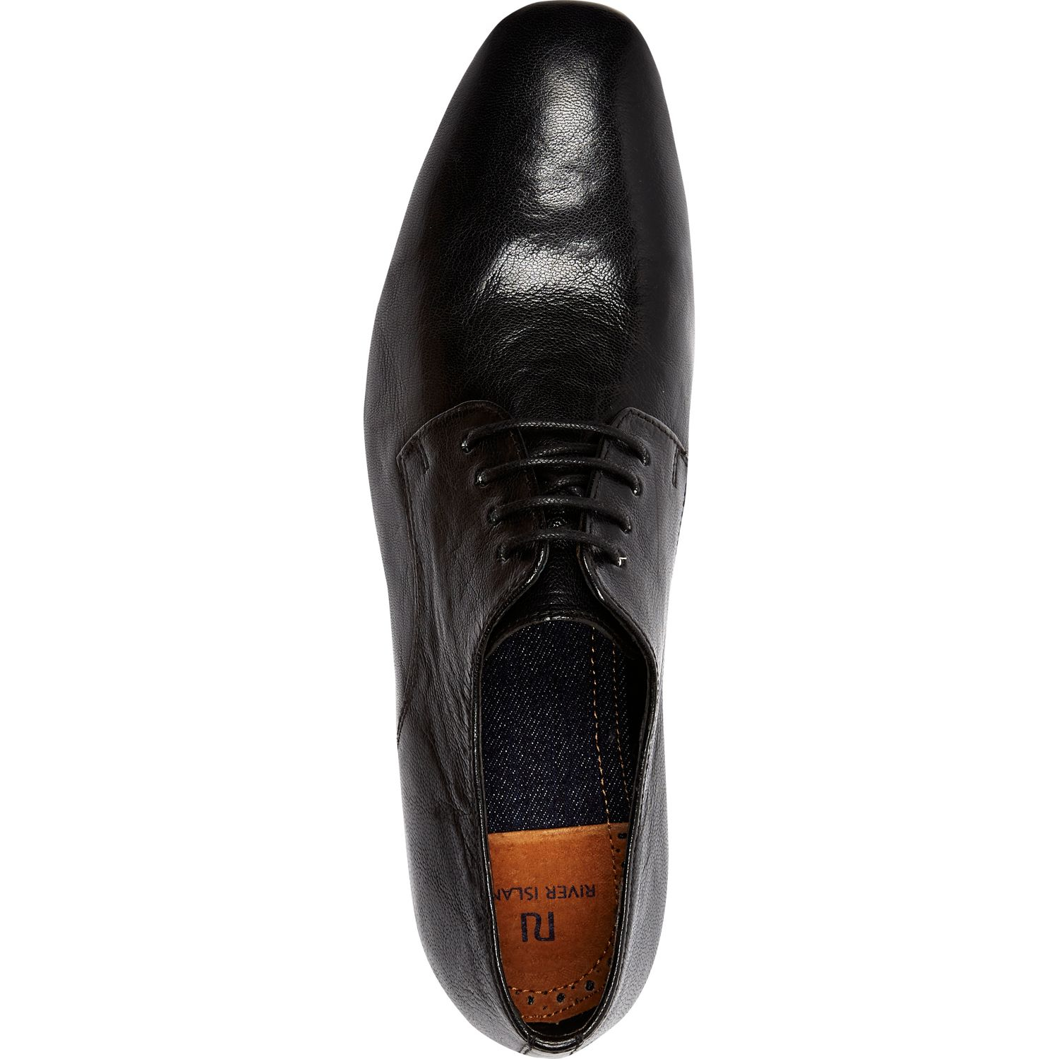 River island Black High Shine Leather Formal Shoes in Black for Men Lyst