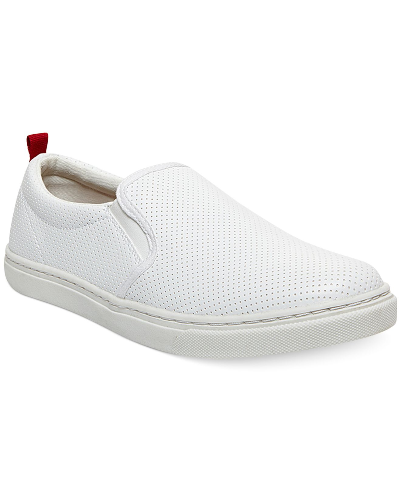 steve madden white slip ons