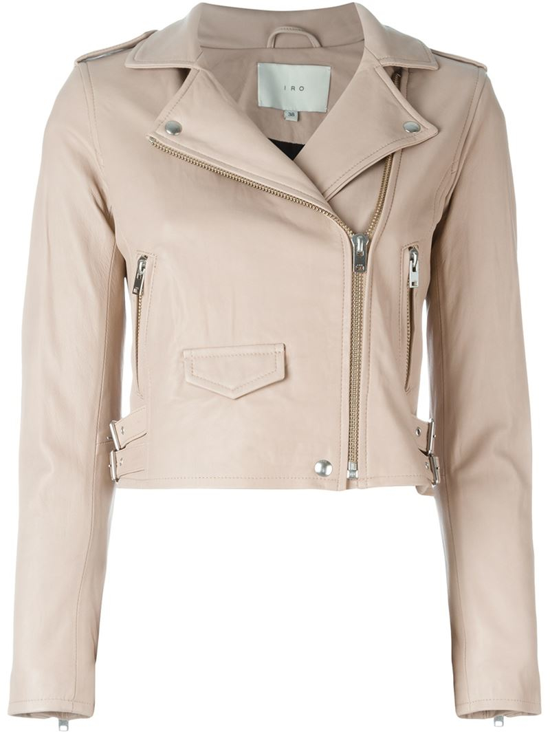 Lyst Iro Ashville Leather Biker Jacket In Natural Gallery