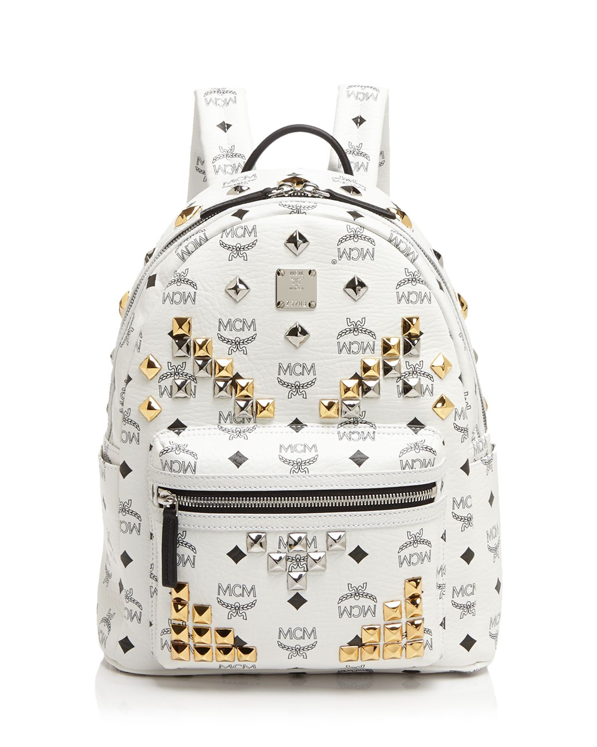 Mcm Backpack - Stark M Stud Small in White | Lyst