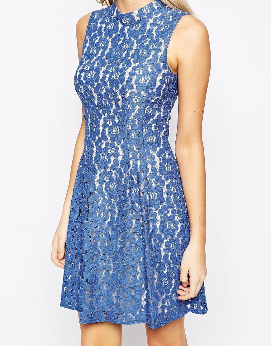 oasis blue lace dress