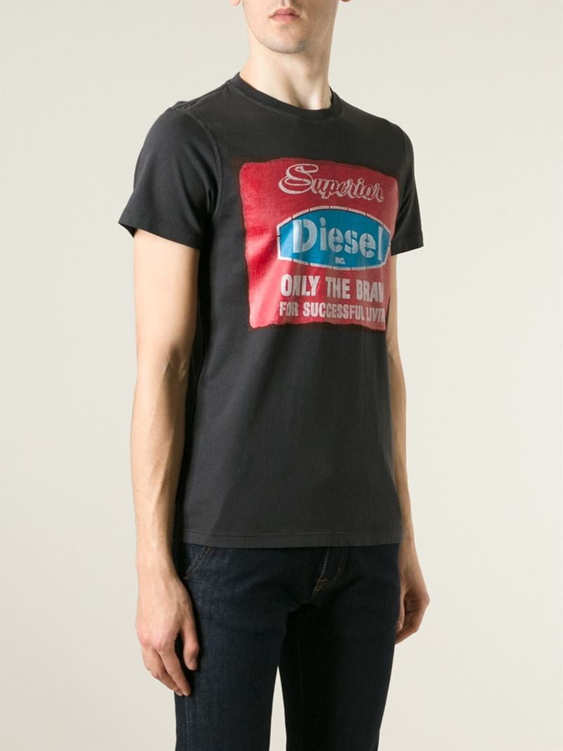 Lyst - Diesel 'only The Brave' T-shirt in Black for Men