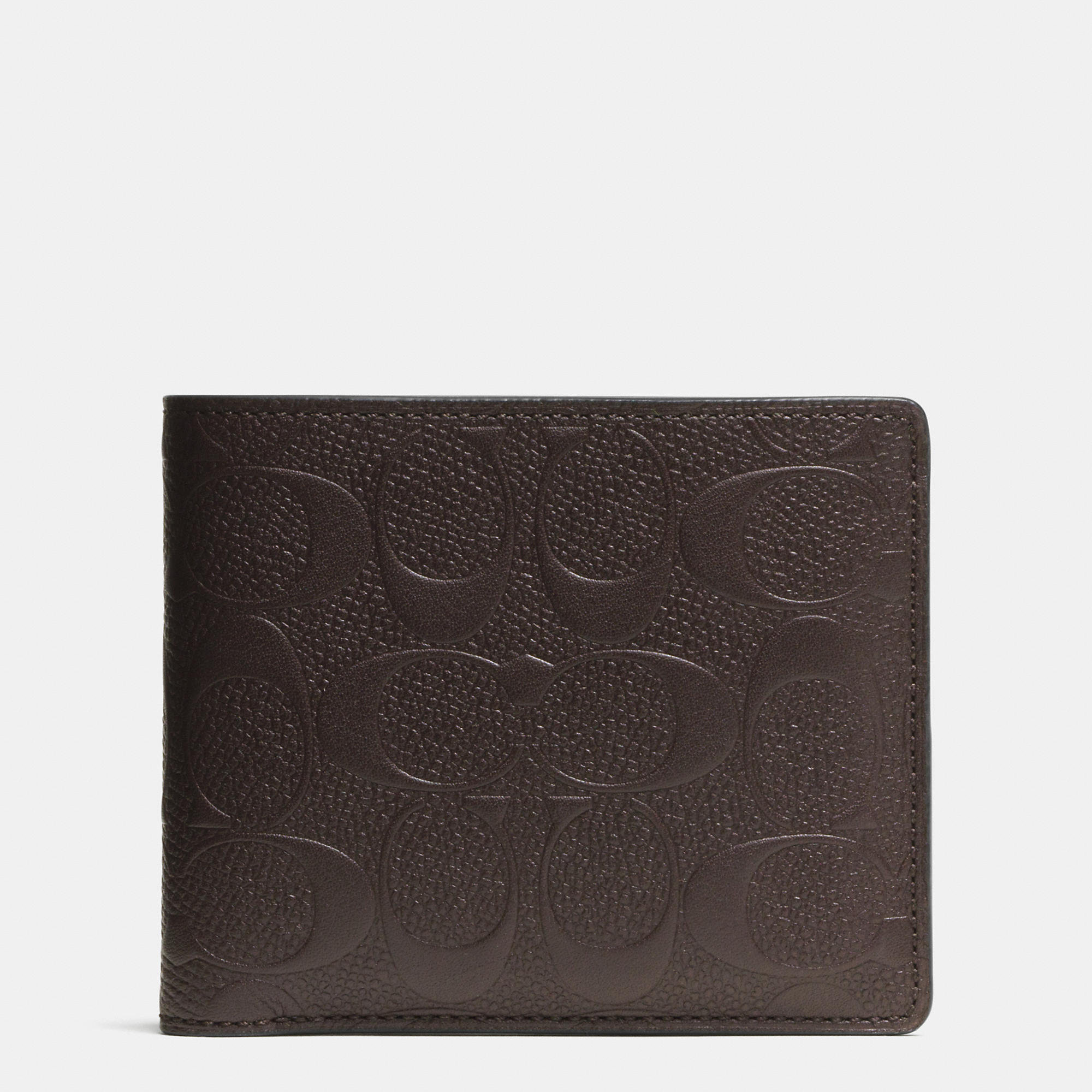 compact id wallet in signature leather