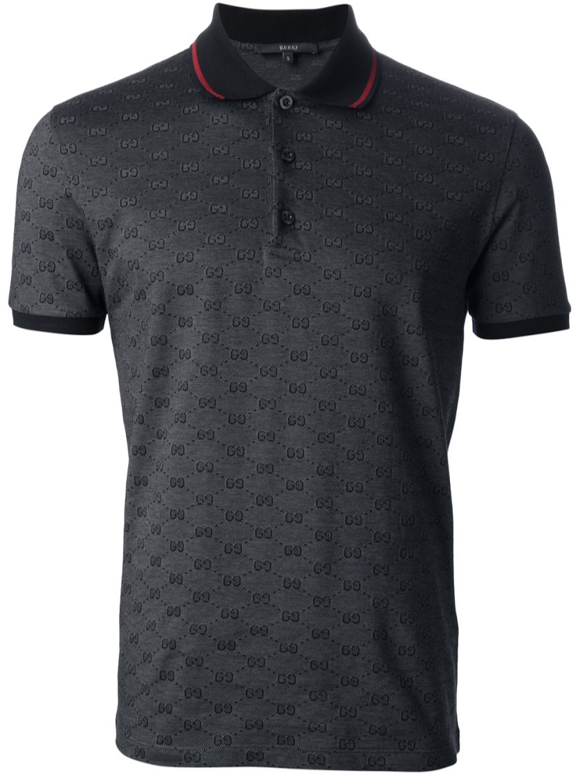 Gucci Polo Shirt in Gray for Men - Lyst