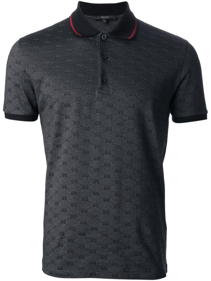 grey gucci polo shirt
