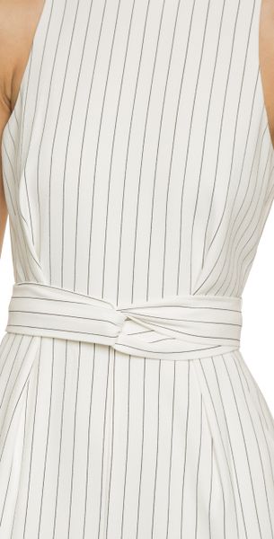 Finders Keepers As You Are Twist Long Jumpsuit - Pinstripe White in ...