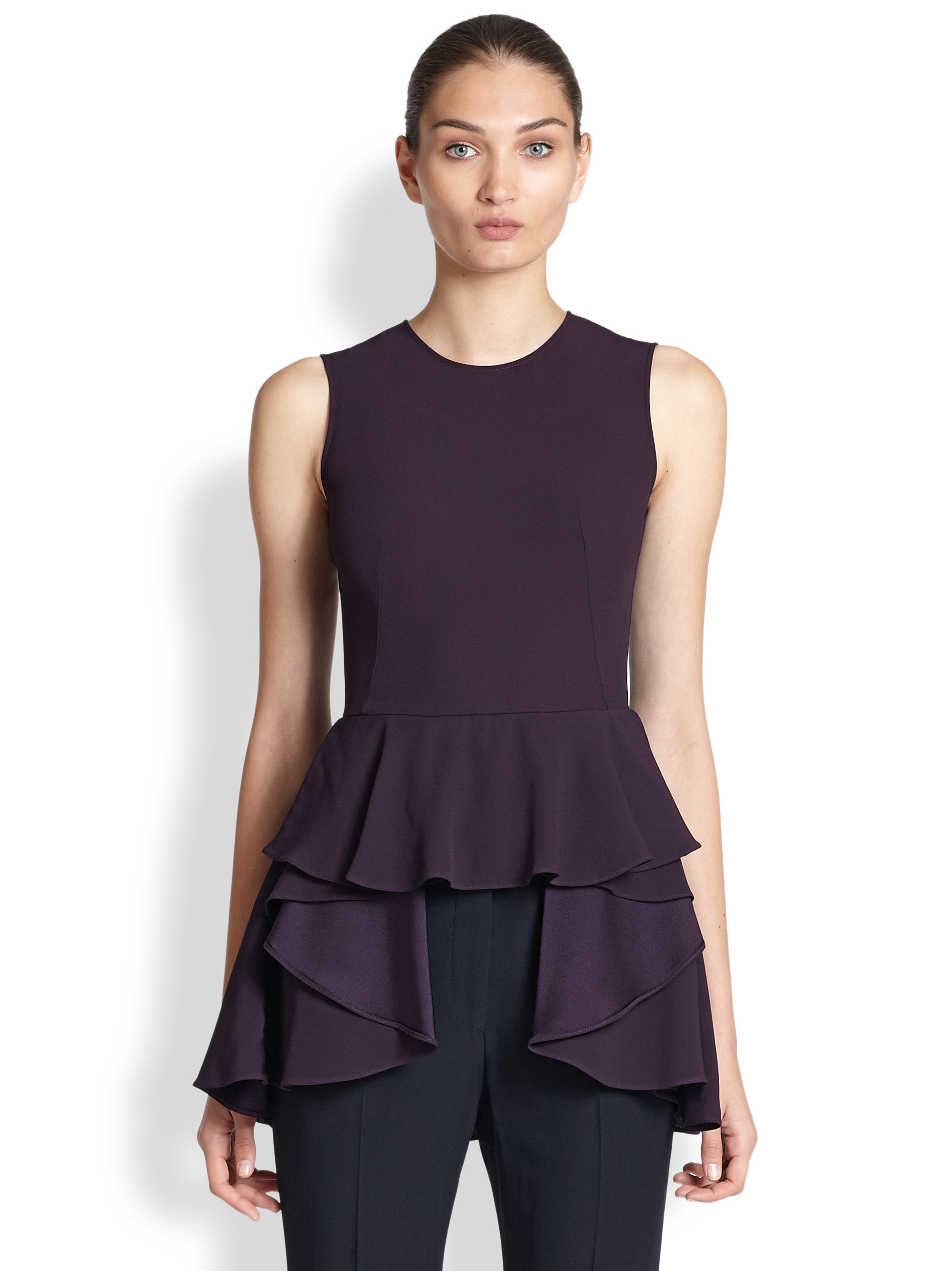 ruffle peplum shirt