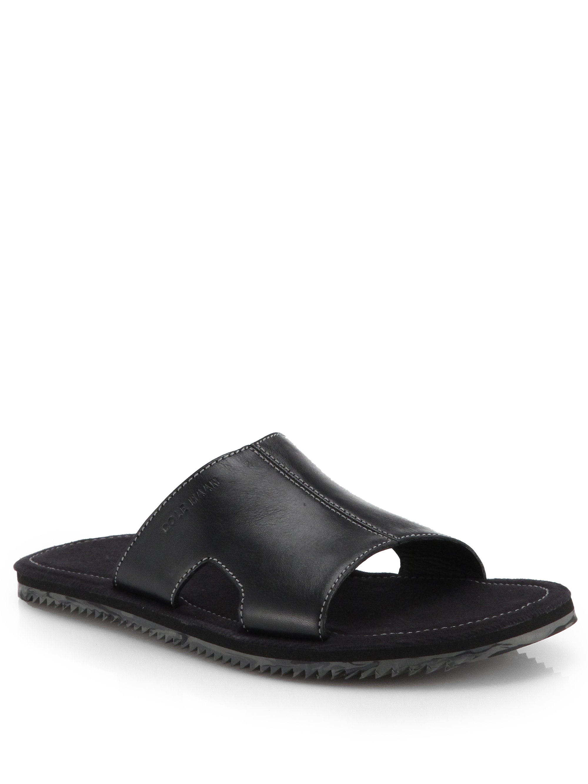 Lyst - Cole Haan Meyer Slide Sandals in Black for Men
