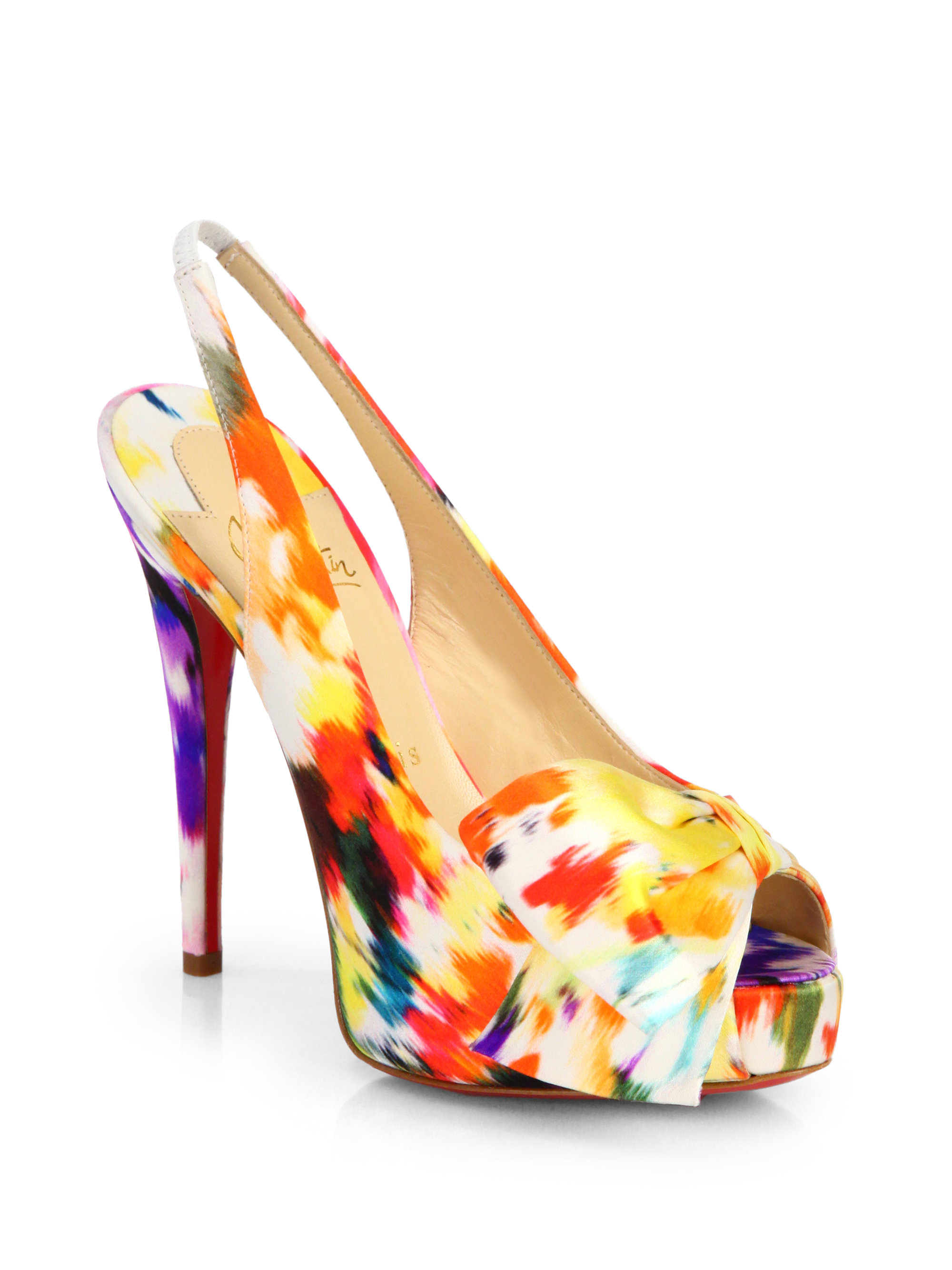 christian louboutin replica - christian louboutin slingback pumps Black satin embellished piece ...
