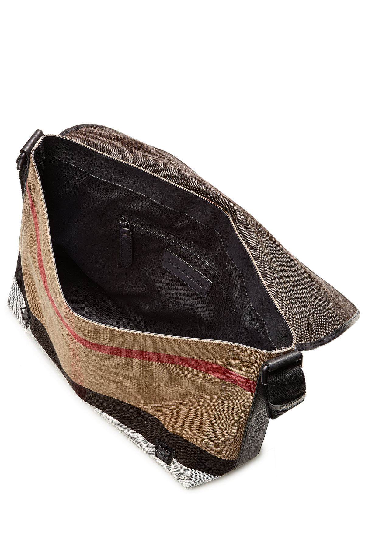 Lyst Burberry Check Printed Messenger Bag for Men