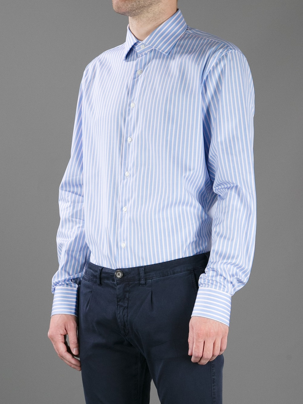 Hackett Pastel Striped Shirt in Blue for Men - Lyst