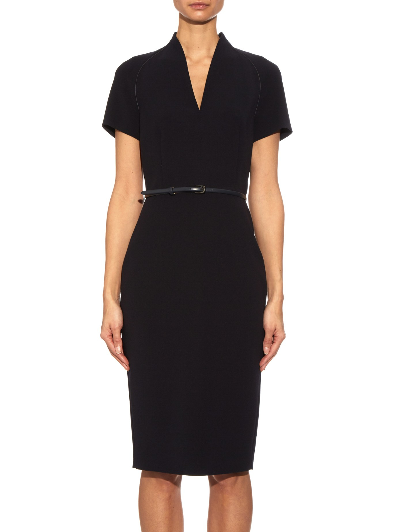 Max Mara Curvato Dress in Navy (Blue) - Lyst