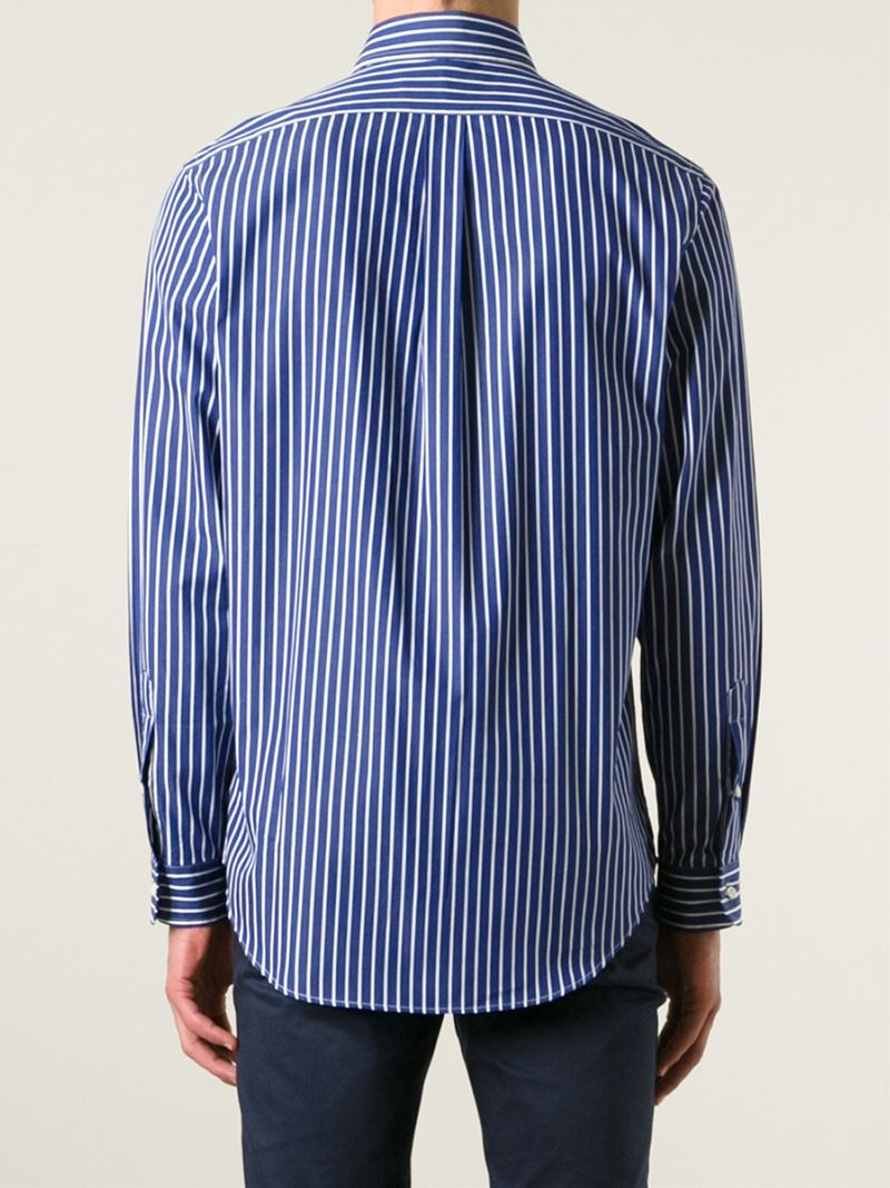 Polo Ralph Lauren Striped Button Down Shirt in Blue for Men | Lyst
