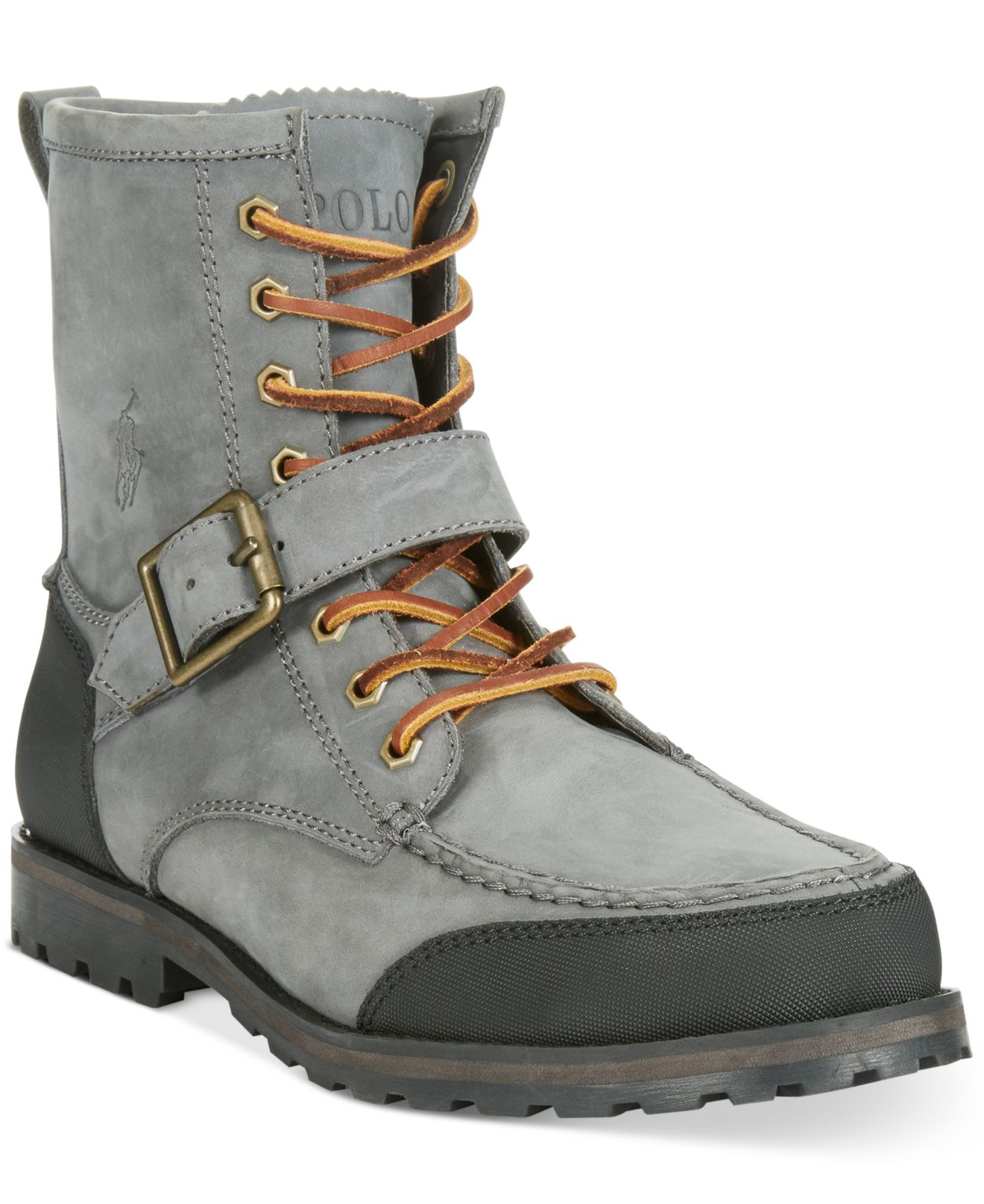grey polo boots ralph lauren