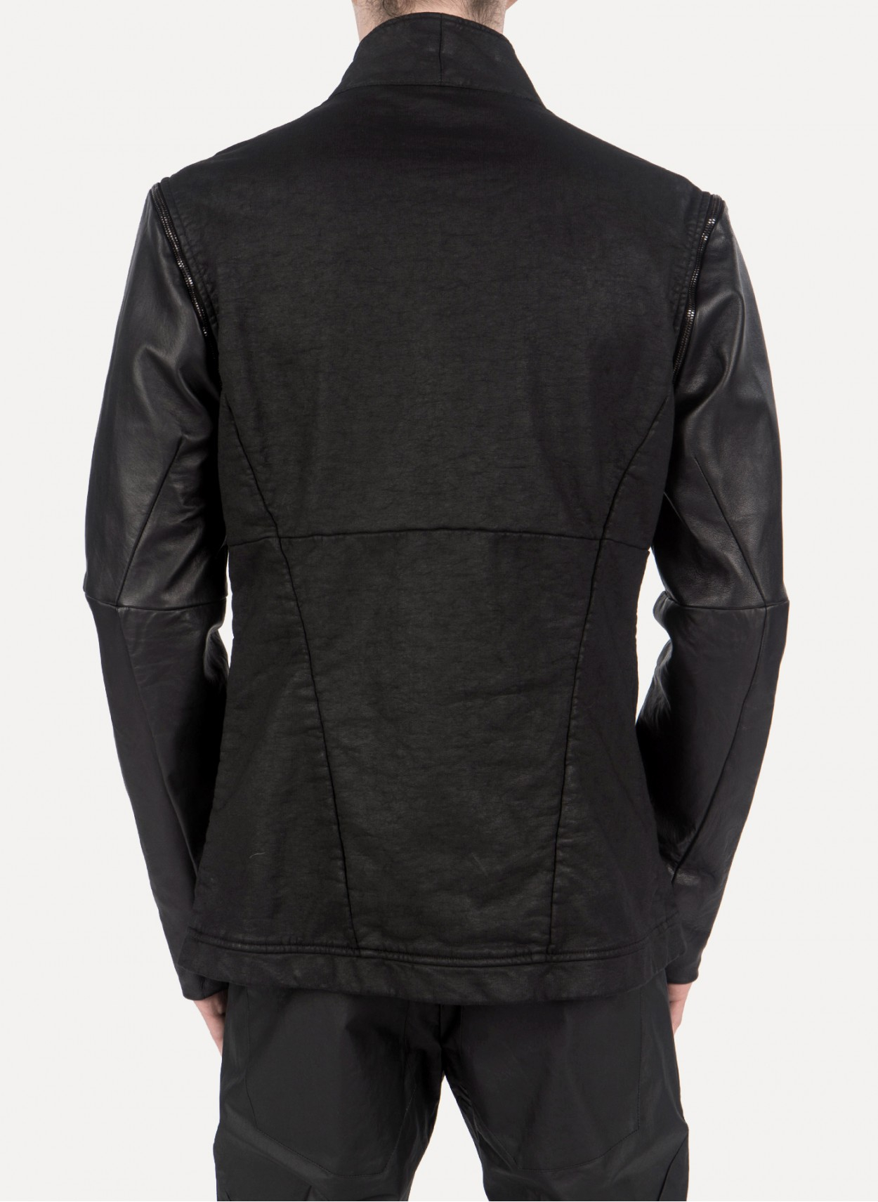 Lost & found Detachable Sleeve Leather Jacket in Black for Men Lyst