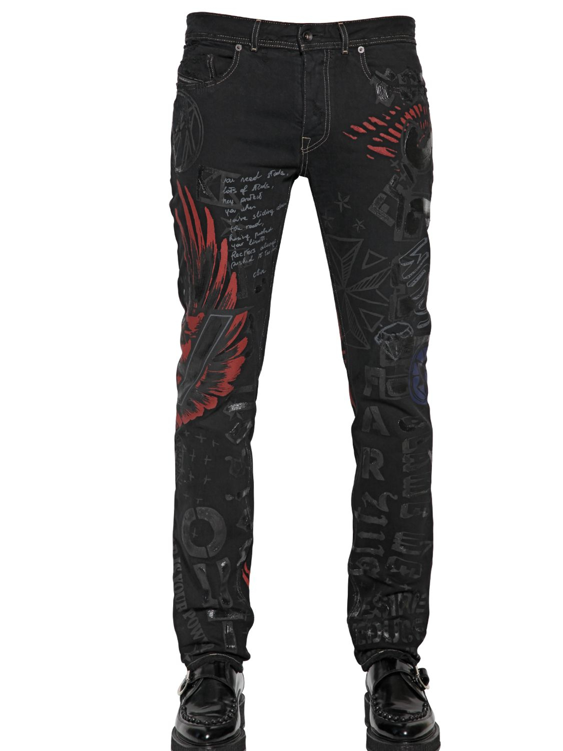 diesel paint jeans