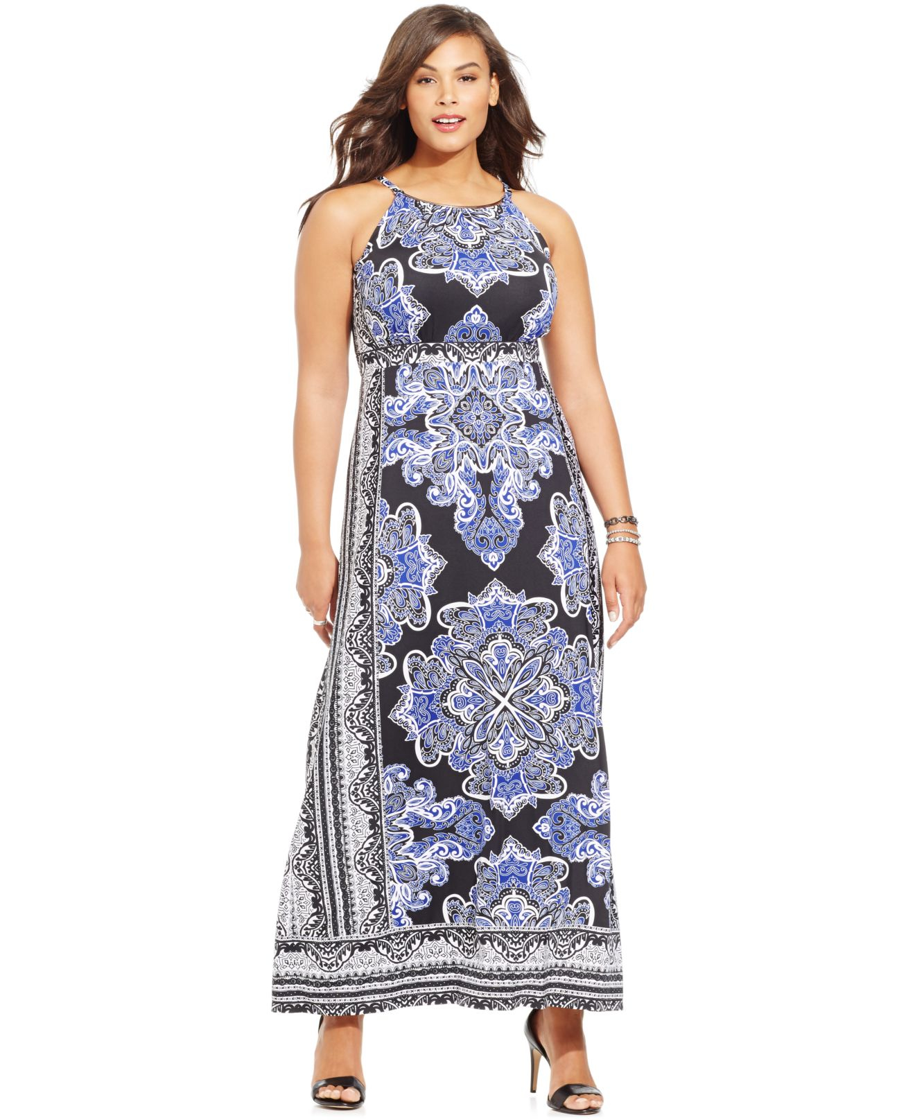 plus size halter maxi dresses