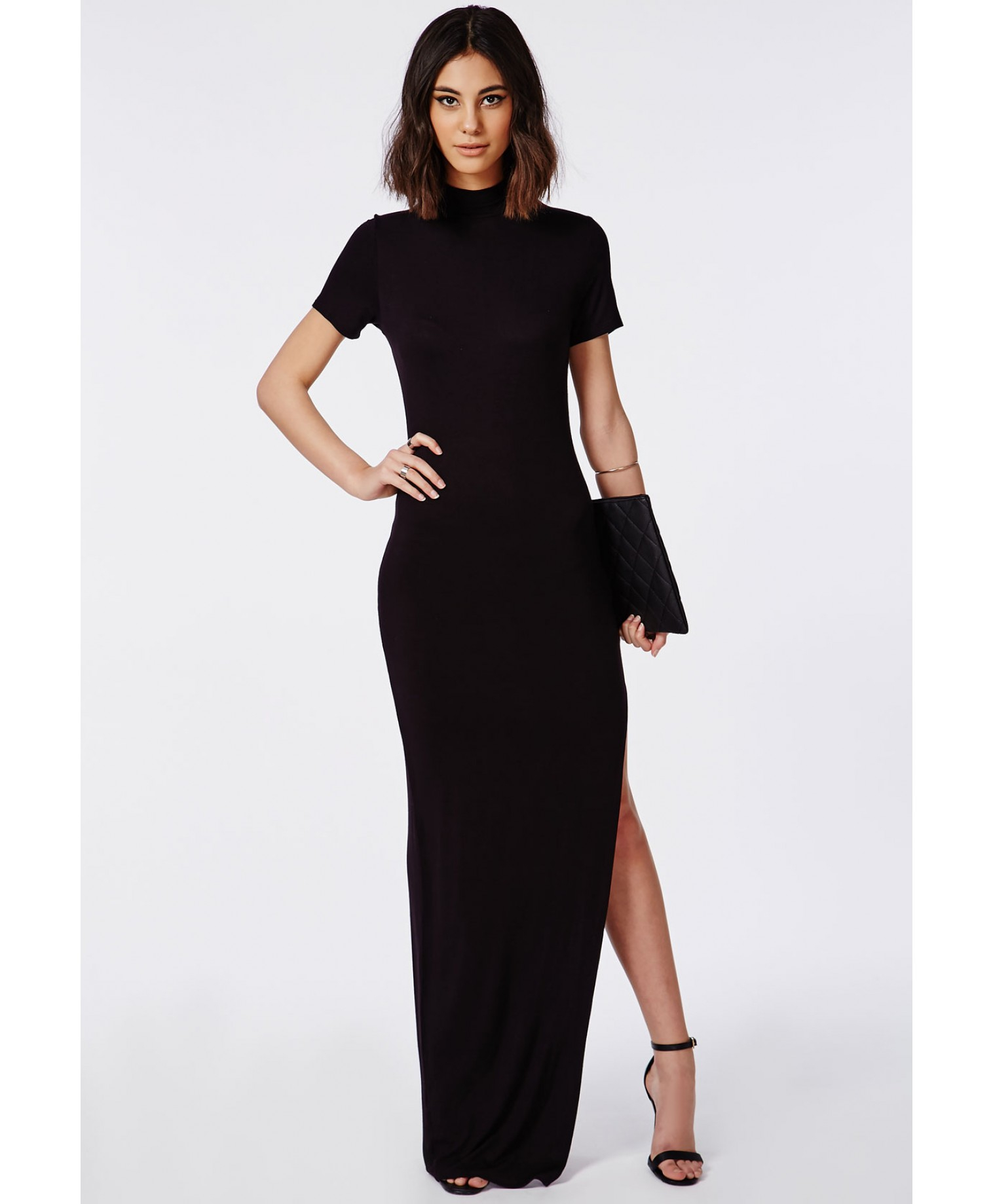 black high neck cap sleeve bodycon dress black high neck cap sleeve bodycon dress