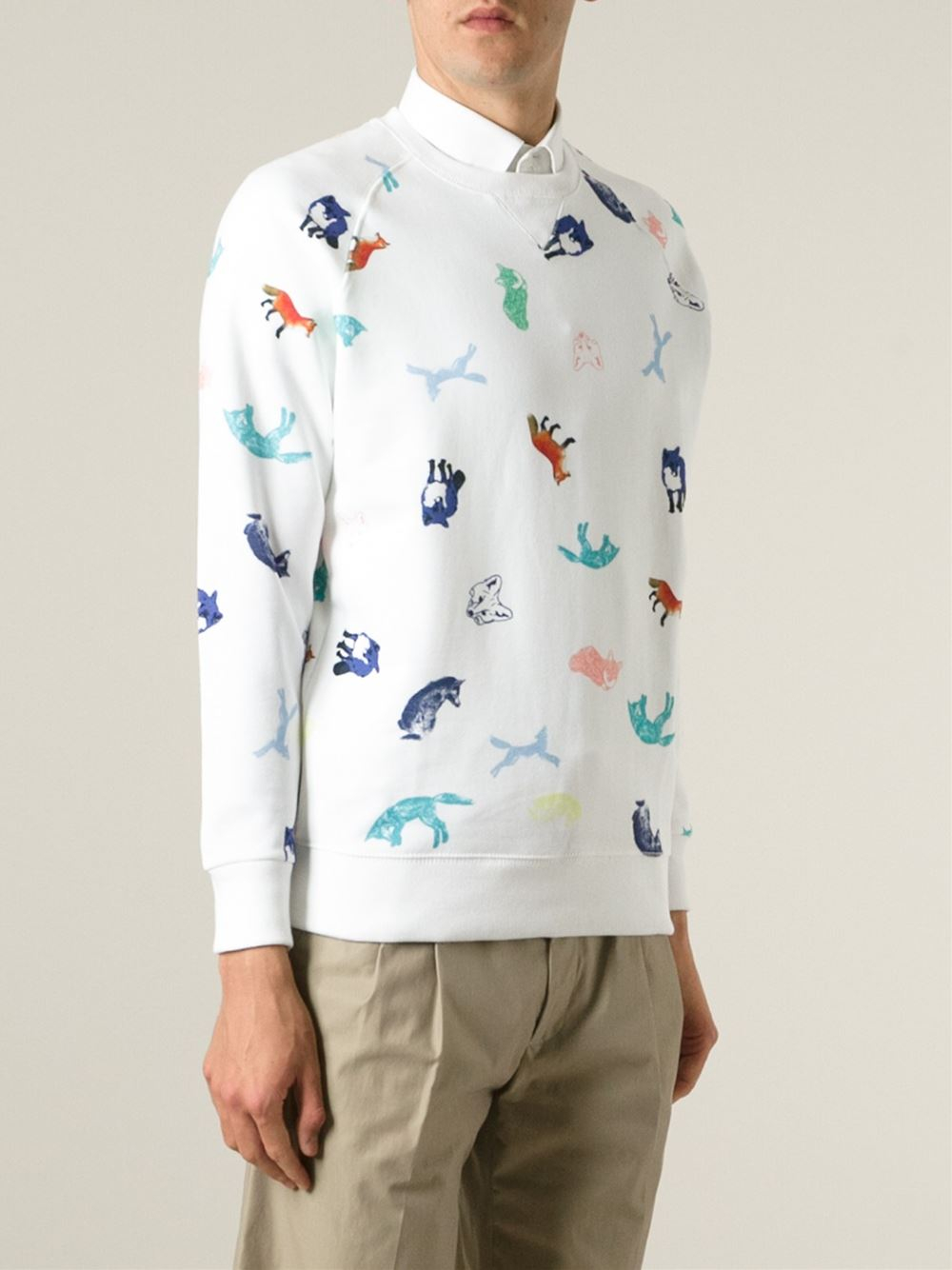 maison kitsune sweatshirt fox