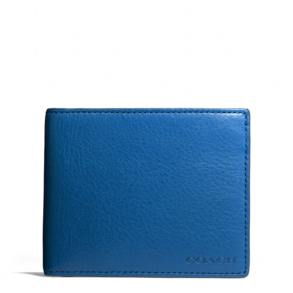 COACH Bleecker Slim Billfold Id Wallet in Leather in Blue for Men
