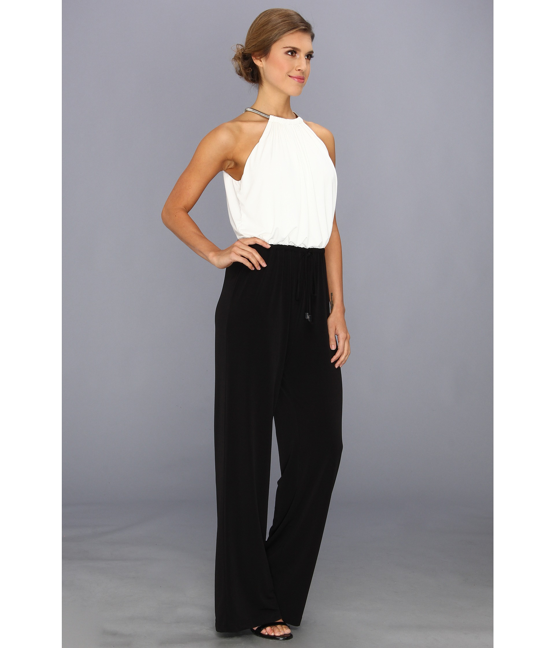 vince camuto colorblock jumpsuit