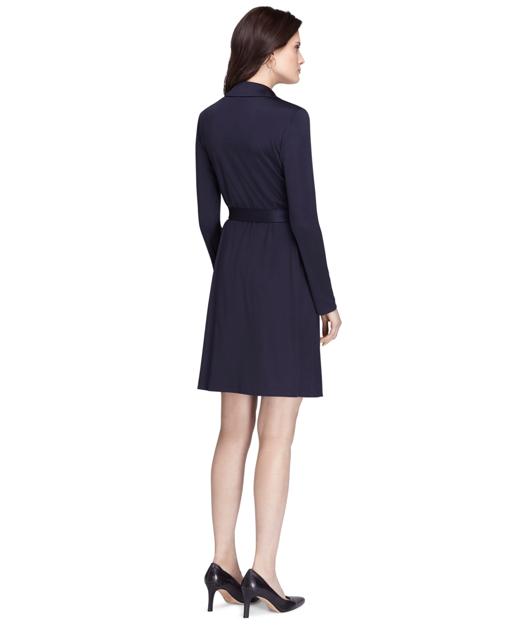 Lyst Brooks Brothers Longsleeve Wrap Dress in Blue