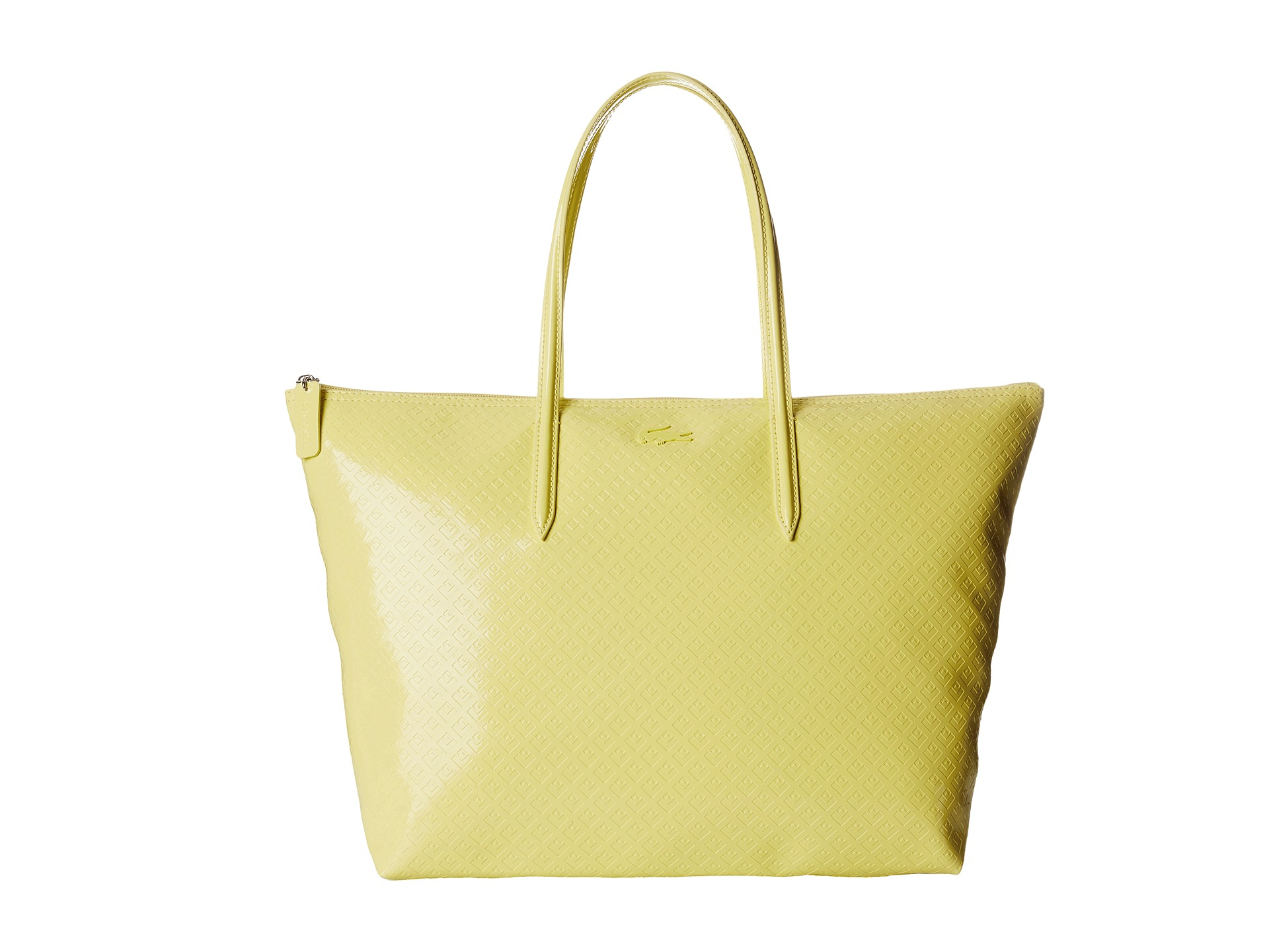 Download Lyst - Lacoste L.12.12 Glossy Large Shopping Bag in Yellow