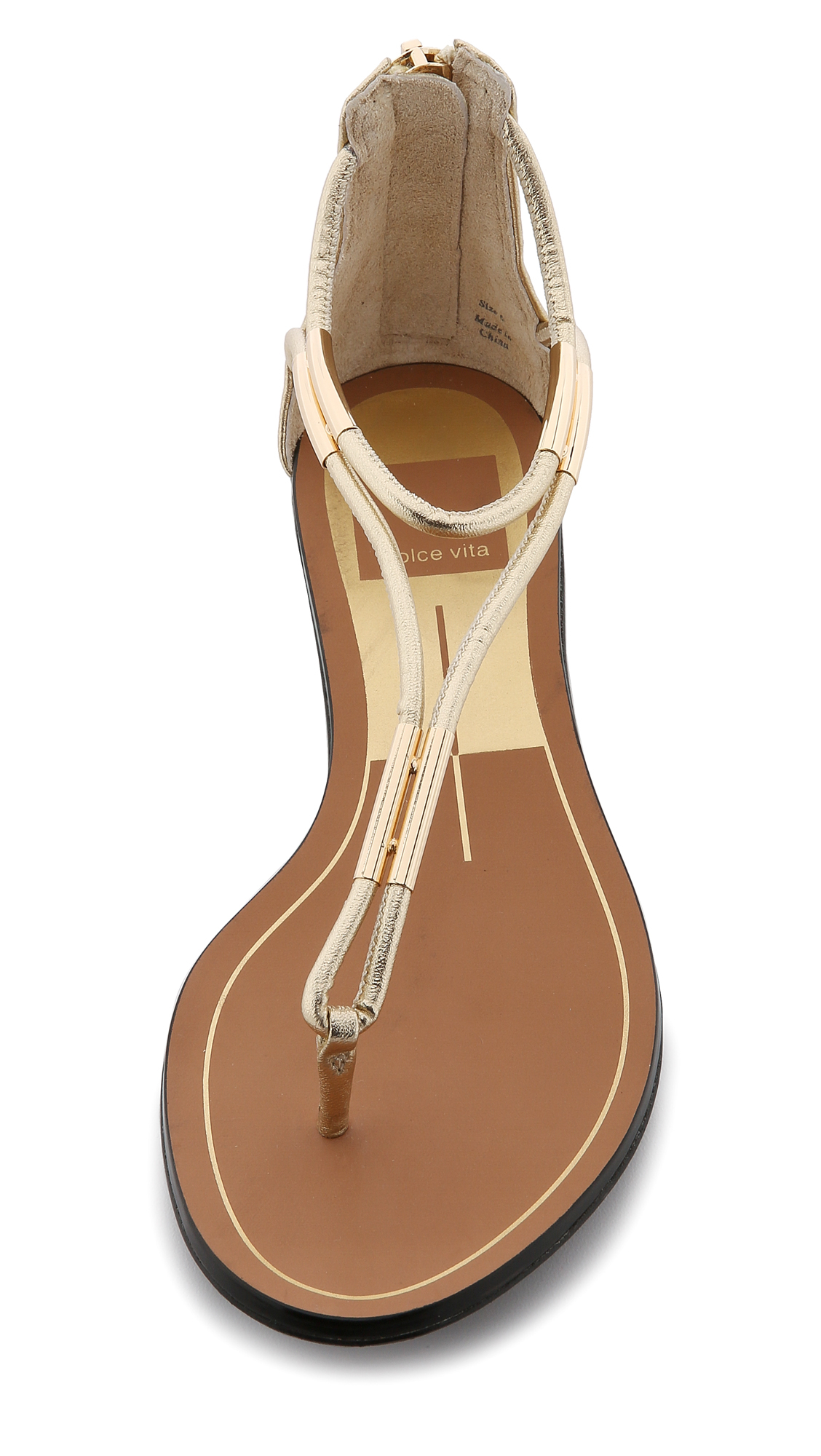 dolce vita gold sandals