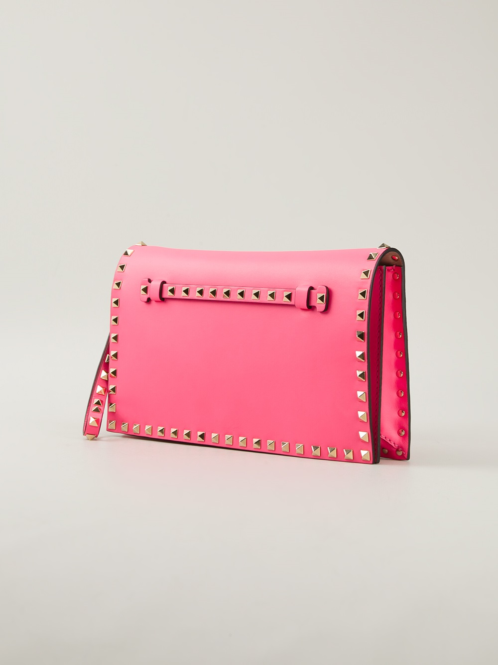 Lyst - Valentino Rockstud Clutch in Pink