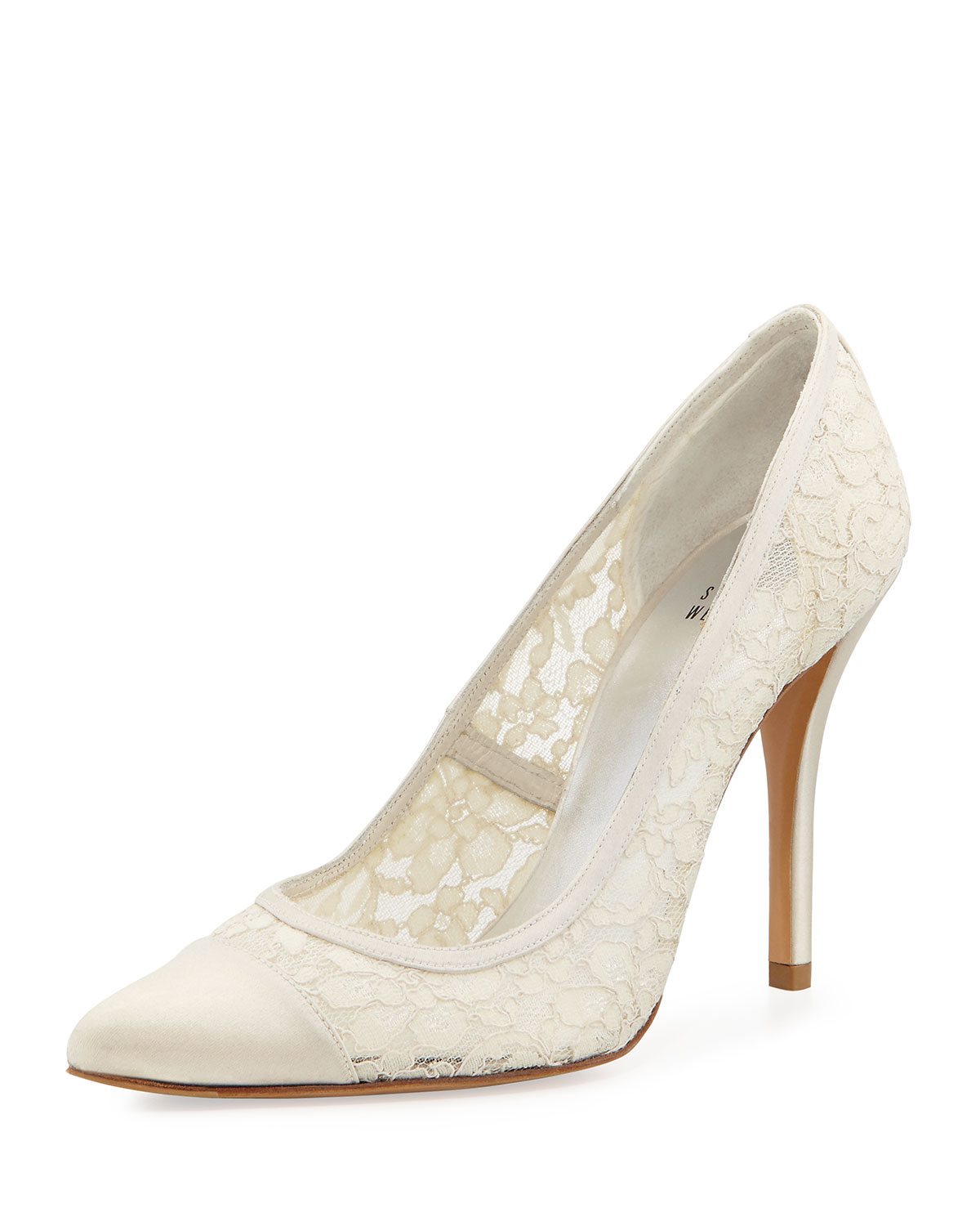 stuart weitzman cap toe pumps